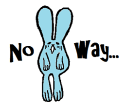 Tired rabbit sticker #3607699