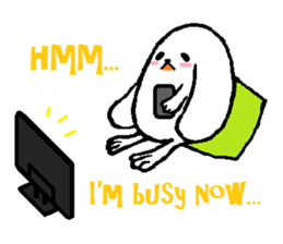 Tired rabbit sticker #3607700