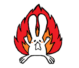 Tired rabbit sticker #3607702