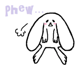 Tired rabbit sticker #3607704