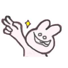 The sassy rabbit drawn by a crayon.2