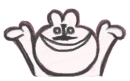 The sassy rabbit drawn by a crayon.2 sticker #3609193