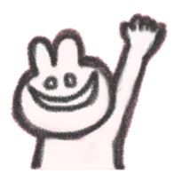 The sassy rabbit drawn by a crayon.2 sticker #3609194