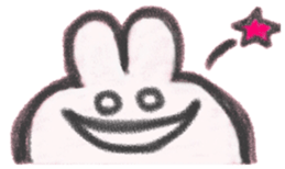 The sassy rabbit drawn by a crayon.2 sticker #3609195