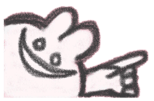 The sassy rabbit drawn by a crayon.2 sticker #3609197