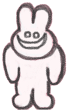 The sassy rabbit drawn by a crayon.2 sticker #3609201