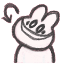 The sassy rabbit drawn by a crayon.2 sticker #3609202