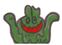 The sassy rabbit drawn by a crayon.2 sticker #3609204