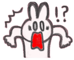 The sassy rabbit drawn by a crayon.2 sticker #3609207