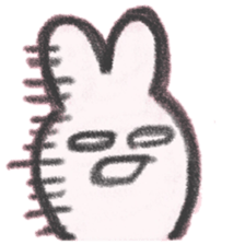 The sassy rabbit drawn by a crayon.2 sticker #3609208