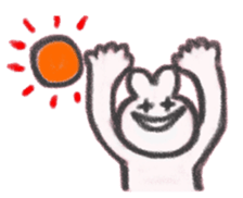 The sassy rabbit drawn by a crayon.2 sticker #3609212