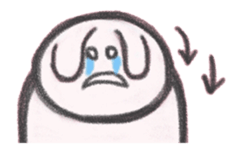 The sassy rabbit drawn by a crayon.2 sticker #3609216