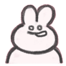 The sassy rabbit drawn by a crayon.2 sticker #3609221