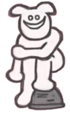 The sassy rabbit drawn by a crayon.2 sticker #3609222