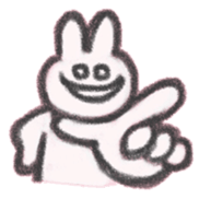 The sassy rabbit drawn by a crayon.2 sticker #3609223