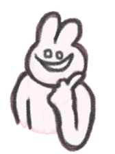 The sassy rabbit drawn by a crayon.2 sticker #3609225