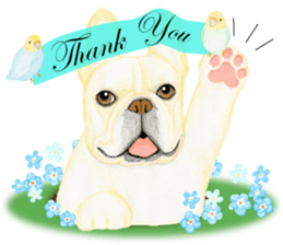 French Bulldog & Parakeet Sticker sticker #3609628