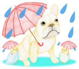 French Bulldog & Parakeet Sticker sticker #3609643