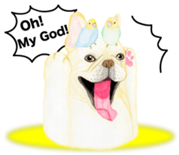 French Bulldog & Parakeet Sticker sticker #3609659