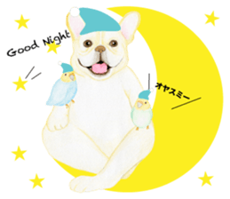 French Bulldog & Parakeet Sticker sticker #3609664