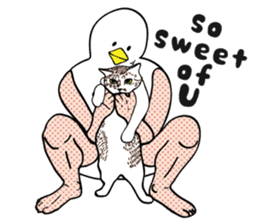 Funny bird and cat(ENG ver.) sticker #3610407
