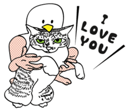 Funny bird and cat(ENG ver.) sticker #3610409
