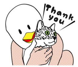 Funny bird and cat(ENG ver.) sticker #3610413