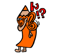 Colored pencil and eraser sticker #3611008