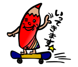 Colored pencil and eraser sticker #3611017