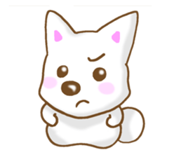 Sticker of the White dog sticker #3611309