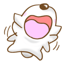 Sticker of the White dog sticker #3611311