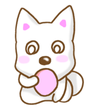 Sticker of the White dog sticker #3611312