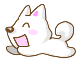 Sticker of the White dog sticker #3611315