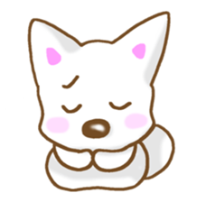 Sticker of the White dog sticker #3611317