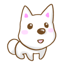 Sticker of the White dog sticker #3611318