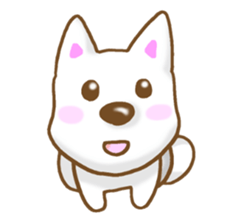 Sticker of the White dog sticker #3611319