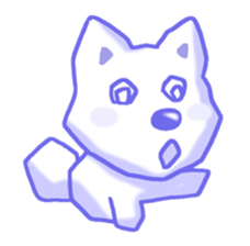 Sticker of the White dog sticker #3611320