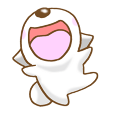 Sticker of the White dog sticker #3611323