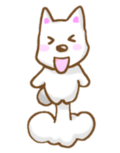 Sticker of the White dog sticker #3611324