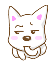 Sticker of the White dog sticker #3611329