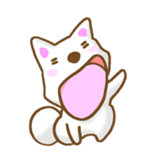 Sticker of the White dog sticker #3611330