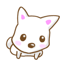 Sticker of the White dog sticker #3611332