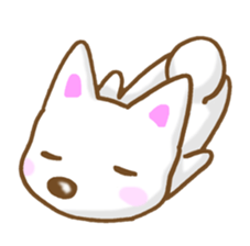 Sticker of the White dog sticker #3611333