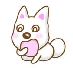 Sticker of the White dog sticker #3611338