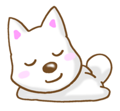 Sticker of the White dog sticker #3611339