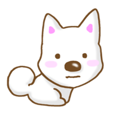 Sticker of the White dog sticker #3611341