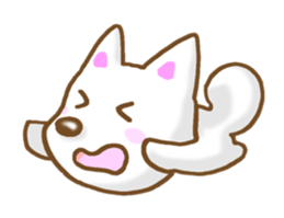 Sticker of the White dog sticker #3611342