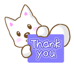 Sticker of the White dog sticker #3611344