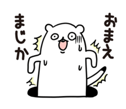 Stoat from a hole sticker #3612531