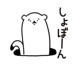 Stoat from a hole sticker #3612544